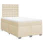 vidaXL Boxspringbett mit Matratze Creme 120x200 cm Stoff vidaXL Boxspringbett mit Matratze Creme 120x200 cm Stoff