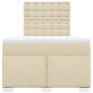 vidaXL Boxspringbett mit Matratze Creme 120x200 cm Stoff vidaXL Boxspringbett mit Matratze Creme 120x200 cm Stoff