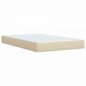 vidaXL Boxspringbett mit Matratze Creme 120x200 cm Stoff vidaXL Boxspringbett mit Matratze Creme 120x200 cm Stoff
