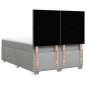 vidaXL Boxspringbett mit Matratze Hellgrau 140x190 cm Stoff vidaXL Boxspringbett mit Matratze Hellgrau 140x190 cm Stoff