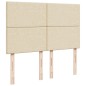 vidaXL Boxspringbett mit Matratze Creme 140x190 cm Stoff vidaXL Boxspringbett mit Matratze Creme 140x190 cm Stoff