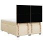 vidaXL Boxspringbett mit Matratze Creme 140x190 cm Stoff vidaXL Boxspringbett mit Matratze Creme 140x190 cm Stoff