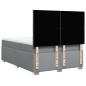 vidaXL Boxspringbett mit Matratze Hellgrau 140x190 cm Stoff vidaXL Boxspringbett mit Matratze Hellgrau 140x190 cm Stoff