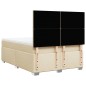 vidaXL Boxspringbett mit Matratze Creme 140x190 cm Stoff vidaXL Boxspringbett mit Matratze Creme 140x190 cm Stoff