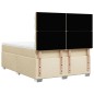 vidaXL Boxspringbett mit Matratze Creme 140x190 cm Stoff vidaXL Boxspringbett mit Matratze Creme 140x190 cm Stoff