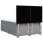 vidaXL Boxspringbett mit Matratze Hellgrau 140x190 cm Stoff vidaXL Boxspringbett mit Matratze Hellgrau 140x190 cm Stoff