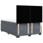 vidaXL Boxspringbett mit Matratze Dunkelgrau 140x200 cm Samt vidaXL Boxspringbett mit Matratze Dunkelgrau 140x200 cm Samt