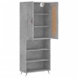 Highboard Betongrau 69,5x34x180 cm Holzwerkstoff Highboard Betongrau 69,5x34x180 cm Holzwerkstoff