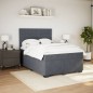 vidaXL Boxspringbett mit Matratze Dunkelgrau 140x200 cm Samt vidaXL Boxspringbett mit Matratze Dunkelgrau 140x200 cm Samt