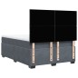 vidaXL Boxspringbett mit Matratze Dunkelgrau 140x200 cm Samt vidaXL Boxspringbett mit Matratze Dunkelgrau 140x200 cm Samt