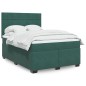 vidaXL Boxspringbett mit Matratze Dunkelgrün 140x200 cm Samt vidaXL Boxspringbett mit Matratze Dunkelgrün 140x200 cm Samt