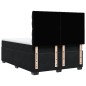 vidaXL Boxspringbett mit Matratze Schwarz 140x200 cm Samt