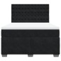 vidaXL Boxspringbett mit Matratze Schwarz 140x200 cm Samt vidaXL Boxspringbett mit Matratze Schwarz 140x200 cm Samt