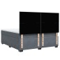 vidaXL Boxspringbett mit Matratze Dunkelgrau 180x200 cm Samt