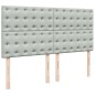 vidaXL Boxspringbett mit Matratze Hellgrau 180x200 cm Samt vidaXL Boxspringbett mit Matratze Hellgrau 180x200 cm Samt
