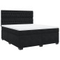 vidaXL Boxspringbett mit Matratze Schwarz 180x200 cm Samt vidaXL Boxspringbett mit Matratze Schwarz 180x200 cm Samt