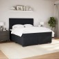 vidaXL Boxspringbett mit Matratze Schwarz 180x200 cm Samt vidaXL Boxspringbett mit Matratze Schwarz 180x200 cm Samt