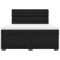 vidaXL Boxspringbett mit Matratze Schwarz 180x200 cm Samt vidaXL Boxspringbett mit Matratze Schwarz 180x200 cm Samt