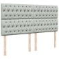vidaXL Boxspringbett mit Matratze Hellgrau 180x200 cm Samt vidaXL Boxspringbett mit Matratze Hellgrau 180x200 cm Samt
