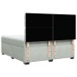 vidaXL Boxspringbett mit Matratze Hellgrau 180x200 cm Samt vidaXL Boxspringbett mit Matratze Hellgrau 180x200 cm Samt