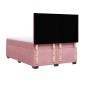 vidaXL Boxspringbett mit Matratze Rosa 160x200 cm Samt vidaXL Boxspringbett mit Matratze Rosa 160x200 cm Samt