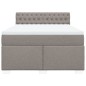vidaXL Boxspringbett mit Matratze Taupe 140x190 cm Stoff vidaXL Boxspringbett mit Matratze Taupe 140x190 cm Stoff