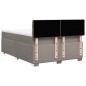 vidaXL Boxspringbett mit Matratze Taupe 140x190 cm Stoff vidaXL Boxspringbett mit Matratze Taupe 140x190 cm Stoff