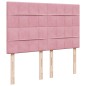 vidaXL Boxspringbett mit Matratze Rosa 160x200 cm Samt vidaXL Boxspringbett mit Matratze Rosa 160x200 cm Samt