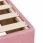 vidaXL Boxspringbett mit Matratze Rosa 160x200 cm Samt vidaXL Boxspringbett mit Matratze Rosa 160x200 cm Samt