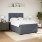vidaXL Boxspringbett mit Matratze Dunkelgrau 160x200 cm Samt vidaXL Boxspringbett mit Matratze Dunkelgrau 160x200 cm Samt