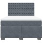 vidaXL Boxspringbett mit Matratze Dunkelgrau 160x200 cm Samt vidaXL Boxspringbett mit Matratze Dunkelgrau 160x200 cm Samt
