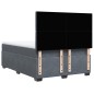 vidaXL Boxspringbett mit Matratze Dunkelgrau 160x200 cm Samt vidaXL Boxspringbett mit Matratze Dunkelgrau 160x200 cm Samt