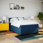 vidaXL Boxspringbett mit Matratze Blau 140x190 cm Stoff vidaXL Boxspringbett mit Matratze Blau 140x190 cm Stoff