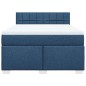 vidaXL Boxspringbett mit Matratze Blau 140x190 cm Stoff vidaXL Boxspringbett mit Matratze Blau 140x190 cm Stoff