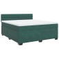 vidaXL Boxspringbett mit Matratze Dunkelgrün 180x200 cm Samt vidaXL Boxspringbett mit Matratze Dunkelgrün 180x200 cm Samt