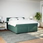 vidaXL Boxspringbett mit Matratze Dunkelgrün 180x200 cm Samt vidaXL Boxspringbett mit Matratze Dunkelgrün 180x200 cm Samt