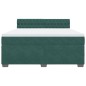 vidaXL Boxspringbett mit Matratze Dunkelgrün 180x200 cm Samt vidaXL Boxspringbett mit Matratze Dunkelgrün 180x200 cm Samt