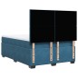 vidaXL Boxspringbett mit Matratze Blau 160x200 cm Samt vidaXL Boxspringbett mit Matratze Blau 160x200 cm Samt