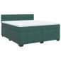 vidaXL Boxspringbett mit Matratze Dunkelgrün 180x200 cm Samt vidaXL Boxspringbett mit Matratze Dunkelgrün 180x200 cm Samt