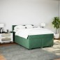 vidaXL Boxspringbett mit Matratze Dunkelgrün 140x200 cm Samt vidaXL Boxspringbett mit Matratze Dunkelgrün 140x200 cm Samt