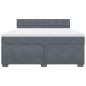 vidaXL Boxspringbett mit Matratze Dunkelgrau 180x200 cm Samt vidaXL Boxspringbett mit Matratze Dunkelgrau 180x200 cm Samt