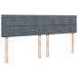 vidaXL Boxspringbett mit Matratze Dunkelgrau 180x200 cm Samt vidaXL Boxspringbett mit Matratze Dunkelgrau 180x200 cm Samt