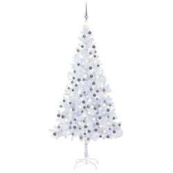 Künstlicher Weihnachtsbaum mit LEDs & Kugeln 210 cm 910 Zweige