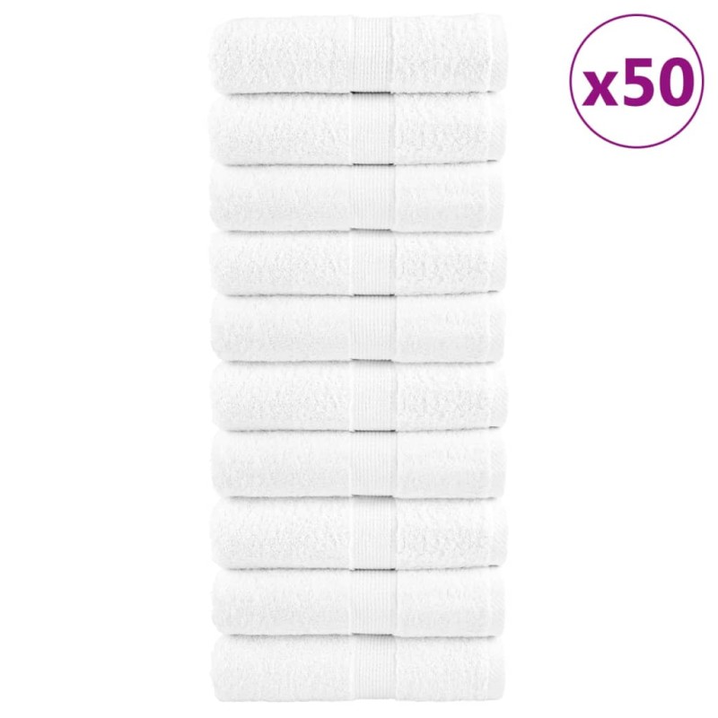 vidaXL Premium-Seiftücher SOLUND 50 Stk. Weiß 30x30 cm 600 g/m² vidaXL Premium-Seiftücher SOLUND 50 Stk. Weiß 30x30 cm 600 g/m²