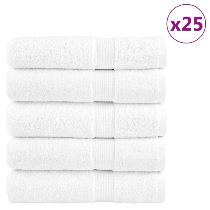 vidaXL Premium-Duschtücher SOLUND 25 Stk. Weiß 70x140 cm 600 g/m² vidaXL Premium-Duschtücher SOLUND 25 Stk. Weiß 70x140 cm 600 g/m²