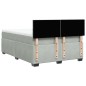 vidaXL Boxspringbett mit Matratze Hellgrau 140x200 cm Samt vidaXL Boxspringbett mit Matratze Hellgrau 140x200 cm Samt