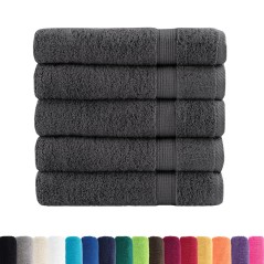 vidaXL Premium-Badetücher SOLUND 25 Stk. Anthrazit 100x150 cm 600 g/m²