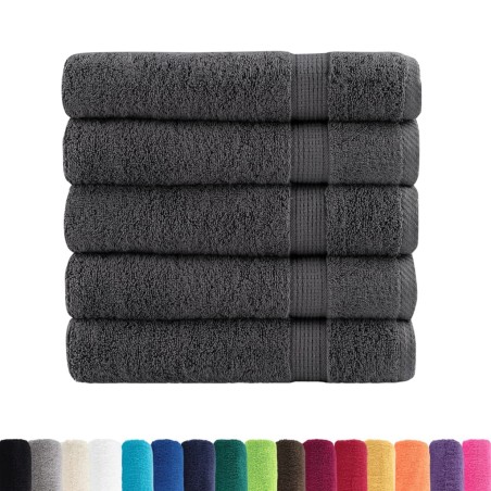 vidaXL Premium-Badetücher SOLUND 25 Stk. Anthrazit 100x150 cm 600 g/m²