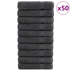vidaXL Premium-Handtücher SOLUND 50 Stk. Anthrazit 50x100 cm 600 g/m²