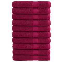 vidaXL Premium-Handtücher SOLUND 10 Stk. Bordeaux 100x200 cm 600 g/m²